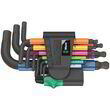 Набор Г-образных ключей, метрических, BlackLaser950/9 Hex-Plus Multicolour 2, 05133164001