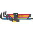 Набор Г-образных ключей WERA, 950/9 Hex-Plus Multicolour Imperial 2, дюймовых, BlackLaser, 05022640001