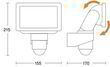 Прожектор с датчиком движения Steinel LS 150 LED white (052553). Фото-5