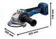 Акумуляторна кутова шліфмашина Bosch GWS 18V-11 S Professiona 06019N4002. Фото-3