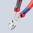 Кусачки боковые особой мощности хромированные 200 мм Knipex 74 05 200. Фото-2