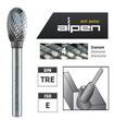 Борфреза твердосплавная каплевидная ALPEN-MAYKESTAG, TRE, Ø12x65, зуб 4, привод Ø6mm 0786406112100. Фото-2