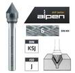 Борфреза твердосплавная конус 90° ALPEN-MAYKESTAG, KSJ, Ø16x59, зуб 6, привод Ø6mm 0785606116100. Фото-3