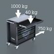 Візок інструментальний з нержавійки WERA 9701 Tool Rebel roller cabinet Stainless XXL 1, 188 од. 05150131001. Фото-11